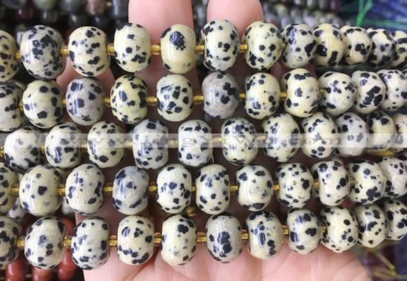 MEBS16 15 inches 8*12mm pumpkin dalmatian jasper beads wholesale