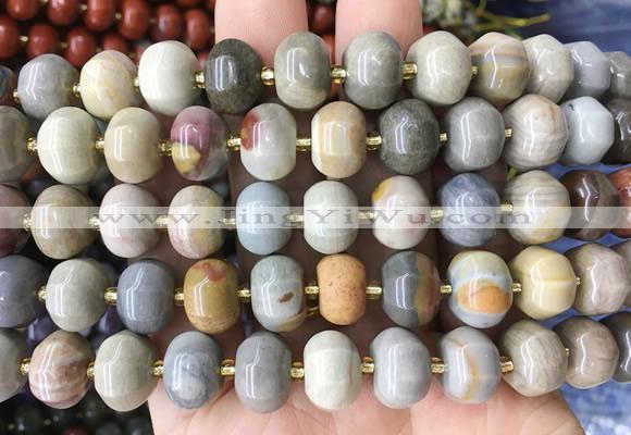 MEBS17 15 inches 8*12mm pumpkin american picture jasper beads wholesale