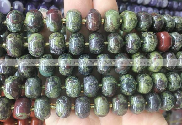 MEBS22 15 inches 8*12mm pumpkin dragon blood beads wholesale