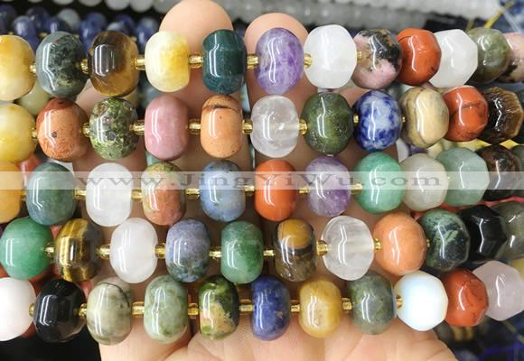 MEBS23 15 inches 8*12mm pumpkin colorful gemstone beads wholesale