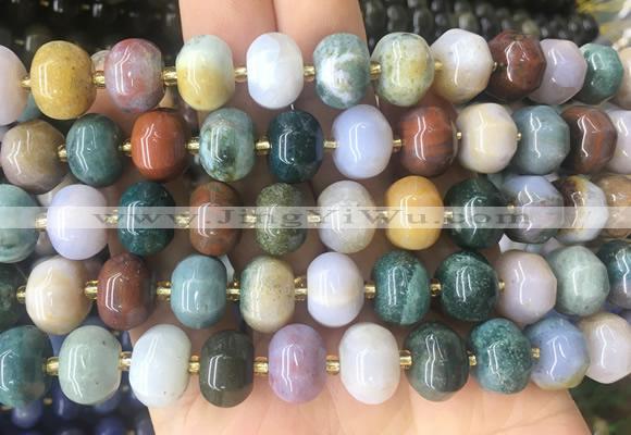 MEBS25 15 inches 8*12mm pumpkin ocean jasper beads wholesale