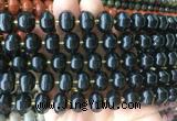 MEBS33 15 inches 8*12mm pumpkin black obsidian beads wholesale