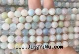 MGBS02 15 inches 8mm round morganite beads wholesale