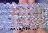 NCBS16 15 inches 10mm faceted round white crystal beads wholesale