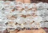 NCBS21 15 inches 12*16mm - 13*18mm faceted nuggets white crystal beads
