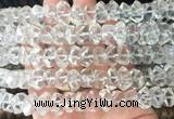 NGBS111 15 inches 8*12mm - 10*14mm faceted nuggets white crystal beads