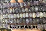 NGBS113 15 inches 8*12mm - 10*14mm faceted nuggets amethyst beads