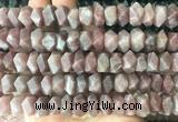 NGBS129 15 inches 8*12mm - 10*14mm faceted nuggets sunstone beads