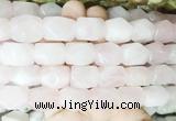 NGBS160 15 inches 13*18mm faceted nuggets rose quartz gemstone beads