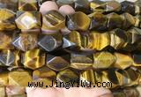 NGBS170 15 inches 13*18mm faceted nuggets yellow tiger eye gemstone beads
