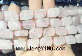 NGBS180 15 inches 10*14mm - 12*16mm freeform rose quartz beads