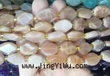 NGBS191 15 inches 10*14mm - 12*16mm faceted freeform moonstone beads