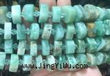 NGBS218 15 inches 10*14mm - 12*16mm faceted nuggets green kyanite beads