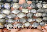 NGBS250 15 inches 8*12mm - 12*16mm faceted nuggets labradorite beads