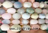 NGBS251 15 inches 8*12mm - 12*16mm faceted nuggets morganite beads