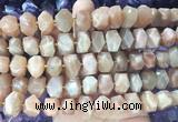 NGBS276 15 inches 10*14mm - 12*16mm faceted nuggets sunstone beads wholesale
