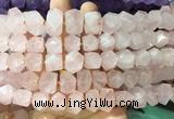 NGBS279 15 inches 12*16mm - 13*18mm nuggets rose quartz gemstone beads wholesale NGBS279 15 inches 12*16mm - 13*18mm nuggets rose quartz gemstone beads wholesale