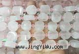 NGBS322 15 inches 14*16mm nuggets rose quartz gemstone beads wholesale NGBS322 15 inches 14*16mm nuggets rose quartz gemstone beads wholesale