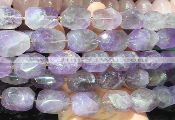 NGBS330 15 inches 13*18mm - 15*20mm faceted nuggets amethyst beads wholesale