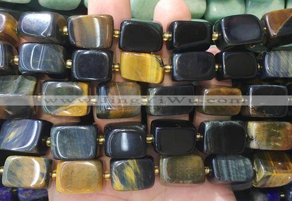 NGBS339 15 inches 12*16mm - 13*18mm nuggets yellow blue tiger eye beads wholesale