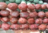 NGBS364 15 inches 13*18mm - 15*20mm faceted nuggets rhodonite beads wholesale NGBS364 15 inches 13*18mm - 15*20mm faceted nuggets rhodonite beads wholesale