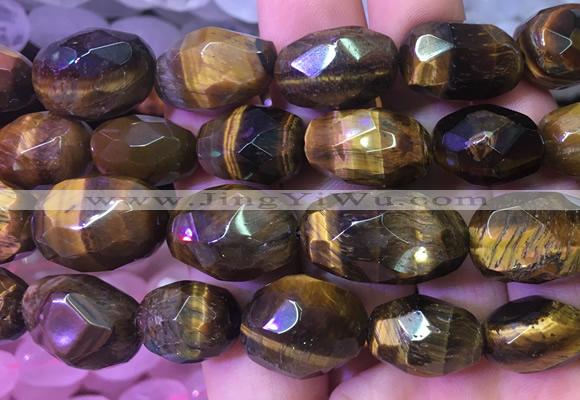 NGBS38 15 inches 12*16 - 13*18mm faceted nuggets yellow tiger eye beads