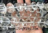 NGBS61 15 inches 13*18mm - 15*20mm faceted freeform white crystal beads