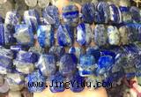 NGBS66 15 inches 13*18mm - 15*20mm faceted freeform lapis lazuli beads