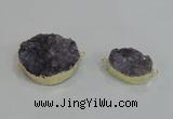 NGC1010 18*25mm – 25*35mm freeform druzy agate connectors