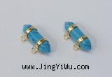 NGC1038 7*30mm – 8*32mm sticks turquoise gemstone connectors