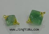 NGC1049 10*14mm – 15*20mm freeform fluorite connectors wholesale
