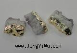 NGC113 35*45mm - 35*65mm freeform druzy agate connectors wholesale