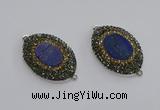 NGC1160 25*35mm oval lapis lazuli gemstone connectors wholesale