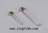 NGC1198 8*35mm - 10*60mm sticks white crystal connectors wholesale