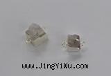 NGC1241 10*12mm - 14*15mm freefrom druzy agate connectors wholesale