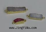 NGC1368 8*18mm - 10*30mm rectangle druzy agate connectors