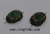 NGC1379 18*25mm freeform druzy agate gemstone connectors