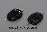 NGC1380 18*25mm freeform druzy agate gemstone connectors