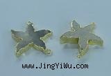 NGC1444 28mm - 30mm starfish fossil coral connectors wholesale