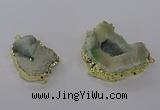 NGC1492 25*35mm - 35*45mm freeform druzy agate connectors