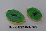 NGC1499 25*35mm - 35*40mm freeform druzy agate connectors
