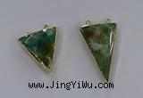 NGC1717 25*30mm - 25*40mm triangle agate gemstoen connectors