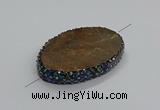 NGC1762 40*60mm oval ocean agate connectors wholesale