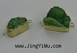 NGC1795 15*20mm - 22*30mm freeform druzy agate connectors