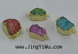 NGC1798 15*20mm - 22*30mm freeform druzy agate connectors