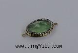 NGC1806 20*25mm - 25*30mm faceted freeform fluorite connectors
