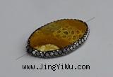NGC1875 30*50mm - 30*55mm oval fossil coral connectors