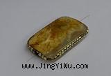 NGC1881 30*40mm - 30*45mm rectangle agate gemstone connectors