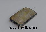 NGC1882 30*40mm - 30*45mm rectangle agate gemstone connectors