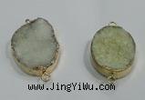 NGC20 20*30mm - 25*35mm freeform druzy agate connectors